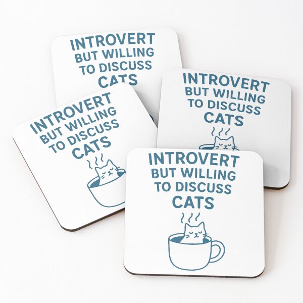Item preview, Introvert but willing to discuss cats, coffe,cats designed and sold by viper2605.