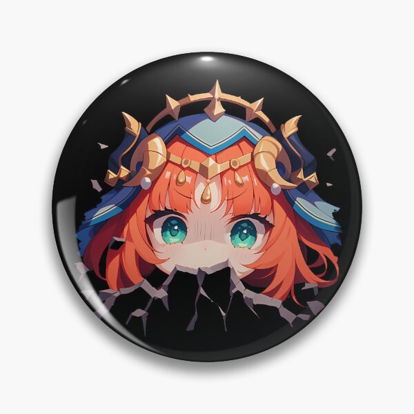 Item preview, Nilou Peeking Chibi Kawaii Genshin Impact Game Anime Girl Design designed and sold by TorbenKuhano.