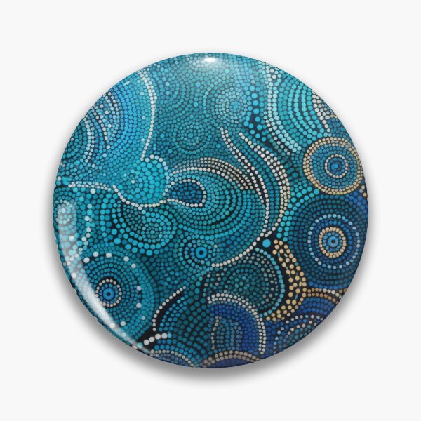 Item preview, Arte de puntos de inspiración aborigen - Estanque nativo designed and sold by GrinGalore.