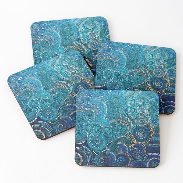 Item preview, Aboriginal Inspired Dot Art - Native Pond designed and sold by GrinGalore.