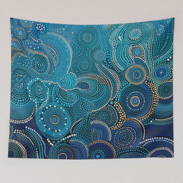 Item preview, Aboriginal Inspired Dot Art - Native Pond designed and sold by GrinGalore.