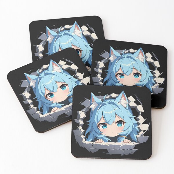Item preview, Shefi Peeking Chibi Kawaii Princess Connect Game Anime Girl Design designed and sold by TorbenKuhano.