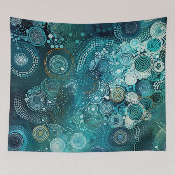 Item preview, Aboriginal Inspired Dot Art - Local Pond designed and sold by GrinGalore.