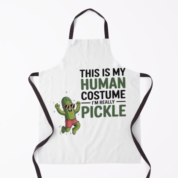 Item preview, This Is My Human Costume I’m Really a Pickle – Funny Pickle designed and sold by Tomasz Siennicki.