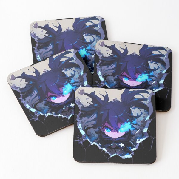 Item preview, Black Rock Shooter Peeking Blue Flame Girl Anime designed and sold by TorbenKuhano.