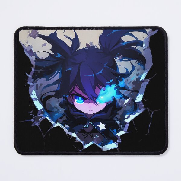 Item preview, Black Rock Shooter Peeking Blue Flame Girl Anime designed and sold by TorbenKuhano.