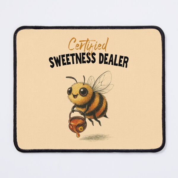 Item preview, Certified Sweetness Dealer – Cute Bee Design designed and sold by NOYO-BRAND.
