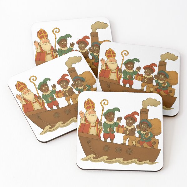 Item preview, Sinterklaas op de Stoomboot – Warme Feestdagen Illustratie designed and sold by snoezelstudio.