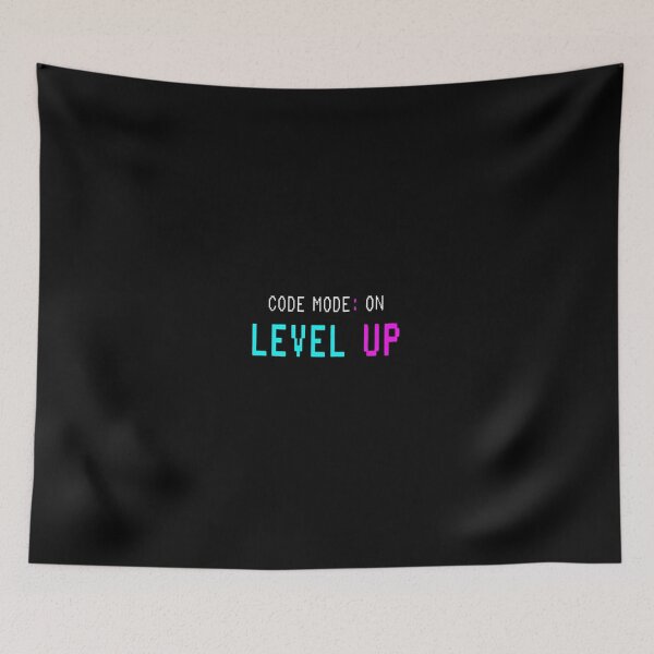 Item preview, Code Mode: ON – Funny Programmer & Geek Quote Level Up – Gaming & Nerd Culture Design designed and sold by MODENESTY.
