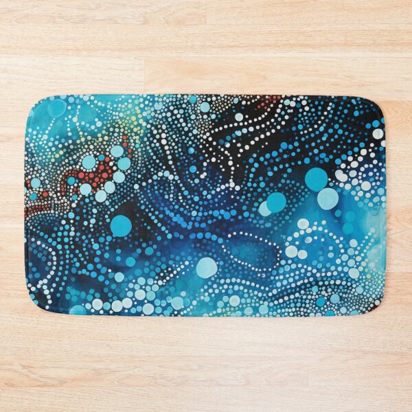 Item preview, Arte de puntos de inspiración aborigen - Agua abstracta designed and sold by GrinGalore.
