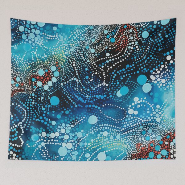 Item preview, Aboriginal Inspired Dot Art - Abstract Water designed and sold by GrinGalore.