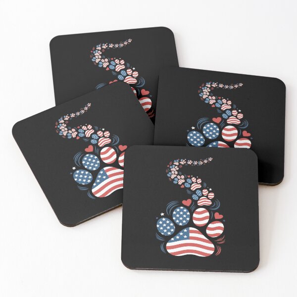 Item preview, American Flag 4th of July Dog Heart USA designed and sold by Idarmotar.