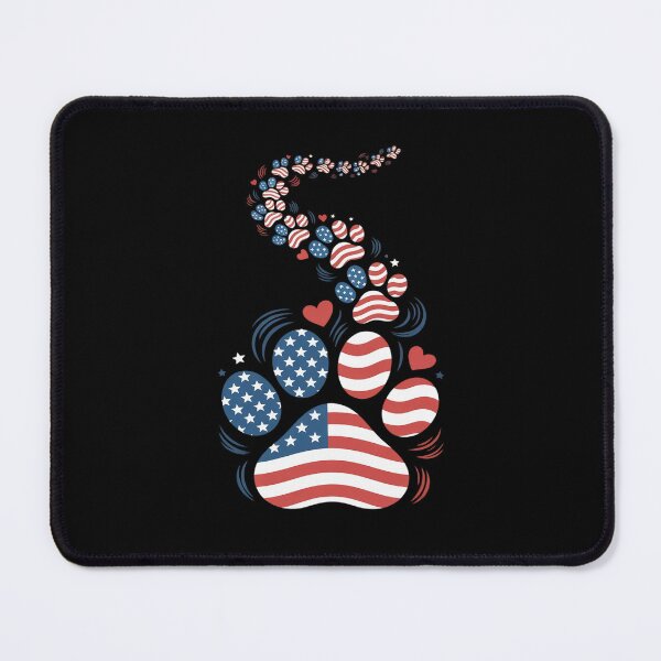 Item preview, American Flag 4th of July Dog Heart USA designed and sold by Idarmotar.