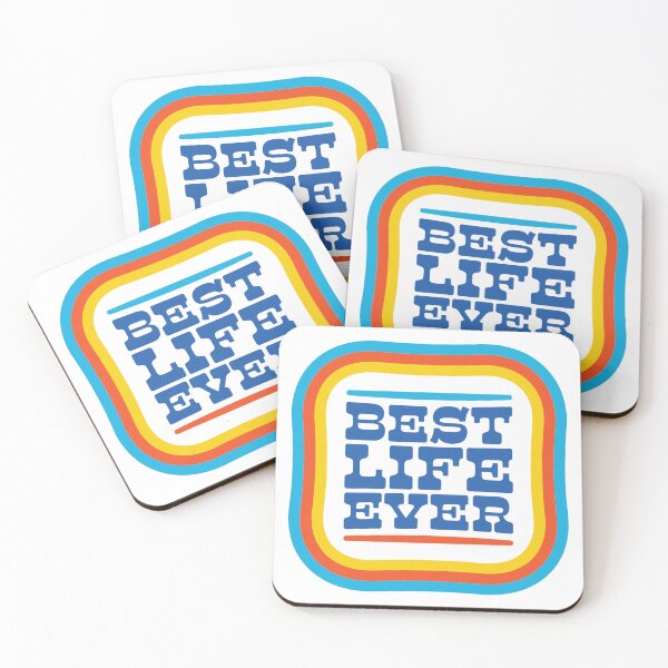 Item preview, Best life ever! (groovy blue) designed and sold by The Majestic Gift.