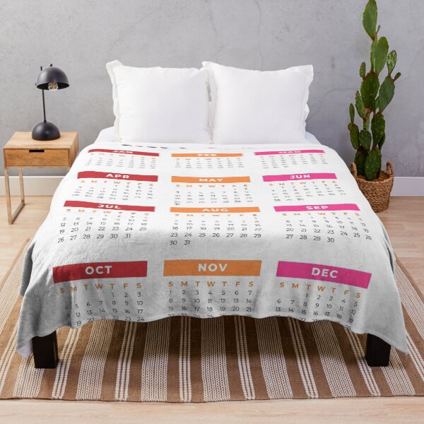 Item preview, Minimal 2026 Calendar – Red Orange Pink on White designed and sold by EmeraldeaDesign.