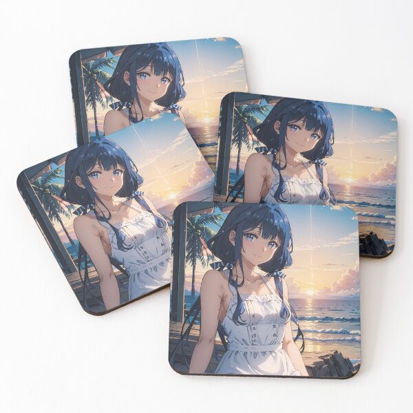 Item preview, Aki Adagaki White Dress Sunset Masamune kun Revenge Anime designed and sold by TorbenKuhano.