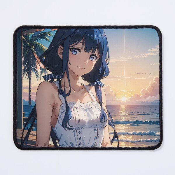 Item preview, Aki Adagaki White Dress Sunset Masamune kun Revenge Anime designed and sold by TorbenKuhano.