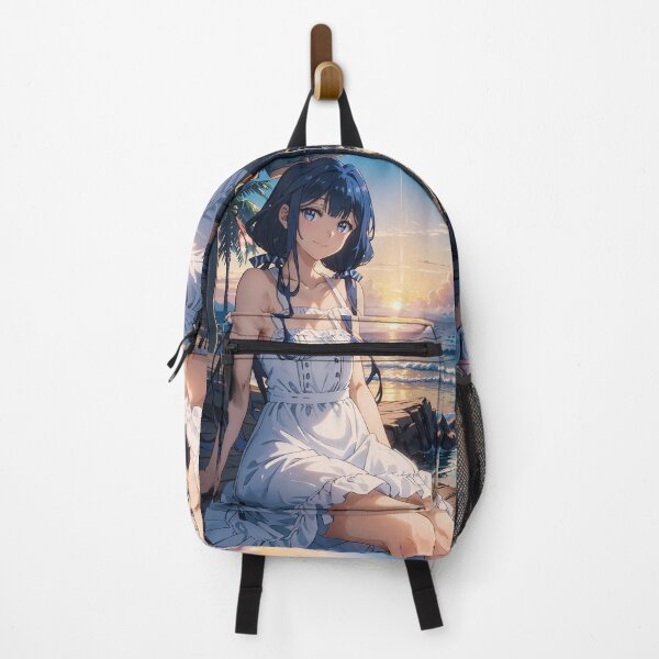 Item preview, Aki Adagaki White Dress Sunset Masamune kun Revenge Anime designed and sold by TorbenKuhano.