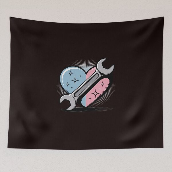 Item preview, An illustration of a heart paired with an adjustable wrench designed and sold by Idarmotar.