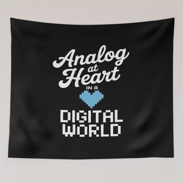 Item preview, Analog at Heart in a Digital World Cursive designed and sold by Idarmotar.