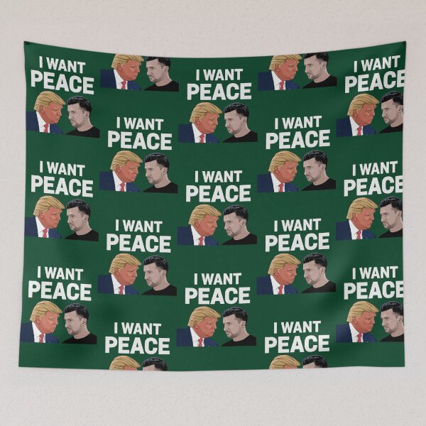 Item preview, Donald Trump &amp_ Volodymyr Zelensky - I WANT PEACE designed and sold by BroadnaxUS.