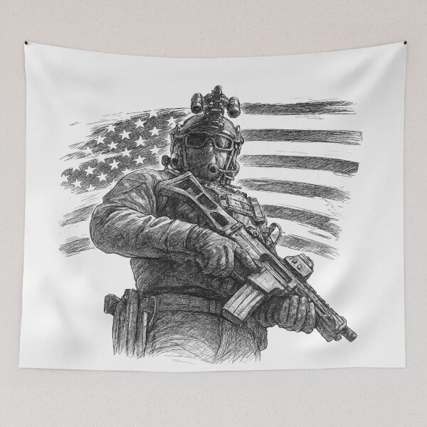 Item preview, modern warfare art draw designed and sold by Saint Arts Studio.