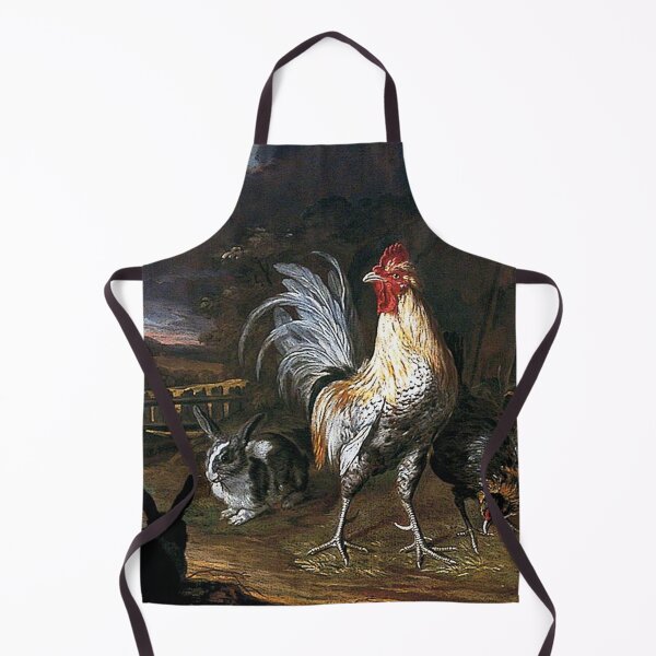Item preview, Rabbit a Cockerel and a Hen with a Landscape Background designed and sold by tomorrowsart.