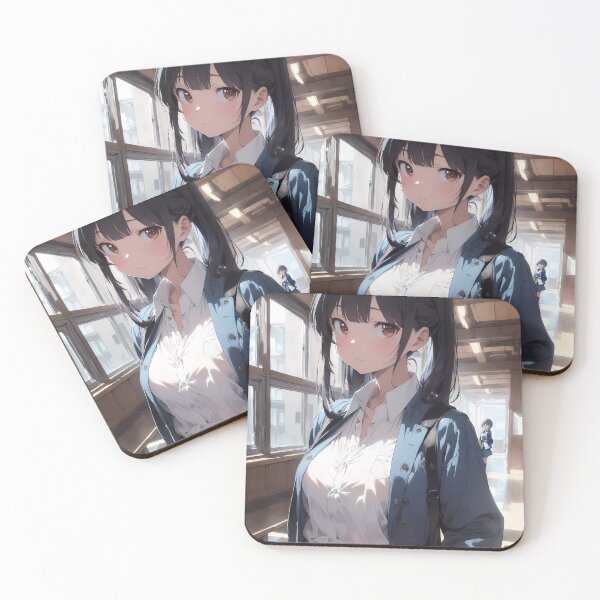 Item preview, Anna Yamada School Hallway Anime Dangers in My Heart designed and sold by TorbenKuhano.