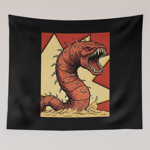 Item preview, Vintage Mongolian Death Worm– Retro Cryptid designed and sold by SidTastic .