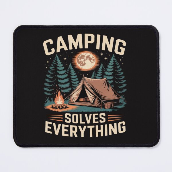 Item preview, Camping Solves Everything Cottagecore Forest Moon designed and sold by ChrisRhea8h.