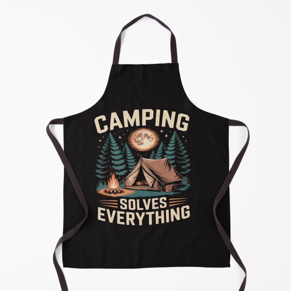 Item preview, Camping Solves Everything Cottagecore Forest Moon designed and sold by ChrisRhea8h.