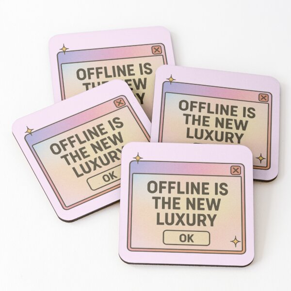 Item preview, Offline Is The New Luxury Aesthetic Retro Popup Design designed and sold by Syrupulse.