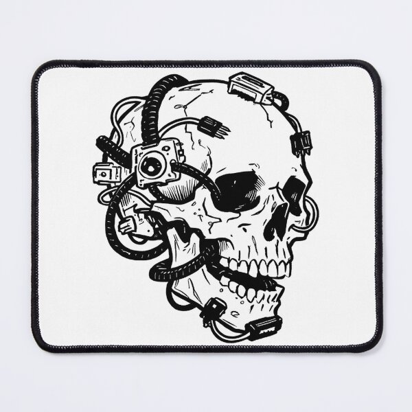 Item preview, Cyberpunk Skull with Wires and Tech designed and sold by Kindly Dead.