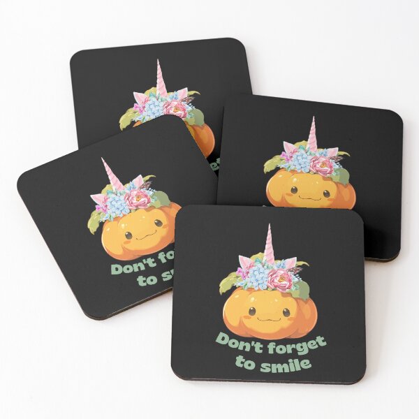 Item preview, Funny unicorn Pumpkin with flowers and  with saying Don't forget to smile  designed and sold by MegiSmile.