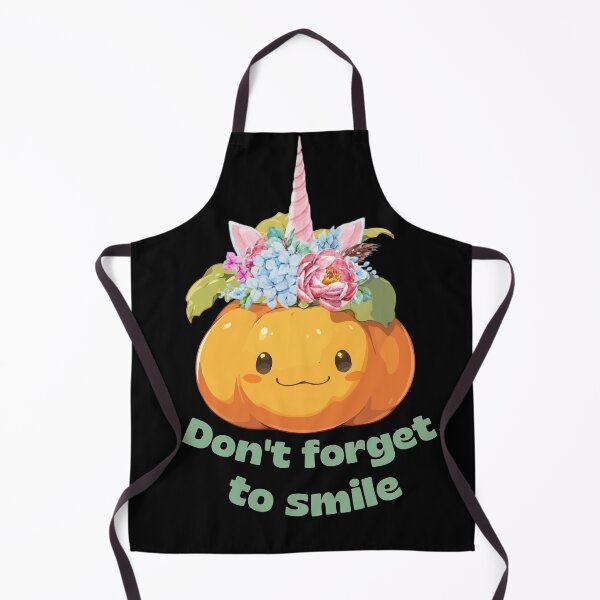 Item preview, Funny unicorn Pumpkin with flowers and with saying Don't forget to smile designed and sold by MegiSmile.