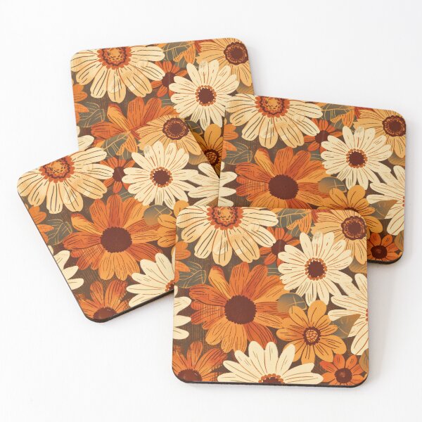 Item preview, Retro Boho Floral Pattern – 70s Daisy & Sunflower Aesthetic Design designed and sold by SaadArtCo.