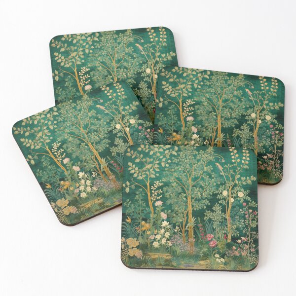 Item preview, Green Silk Floral Tree Carpet designed and sold by GrinGalore.