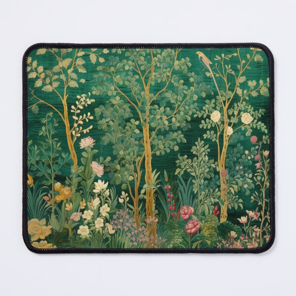 Item preview, Green Silk Floral Tree Carpet designed and sold by GrinGalore.