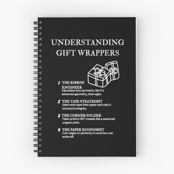 Item preview, Understanding Gift Wrappers – Funny Holiday Wrapping Humor – Black designed and sold by PsyFlow35.