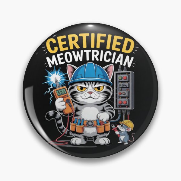Item preview, Certified Meowtrician Cat Electric Electrician designed and sold by ArnethiaHoward.