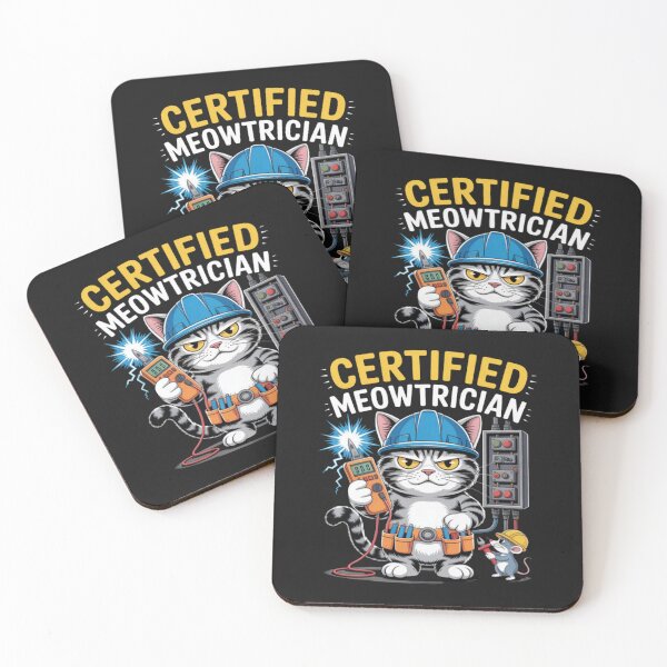 Item preview, Certified Meowtrician Cat Electric Electrician designed and sold by ArnethiaHoward.