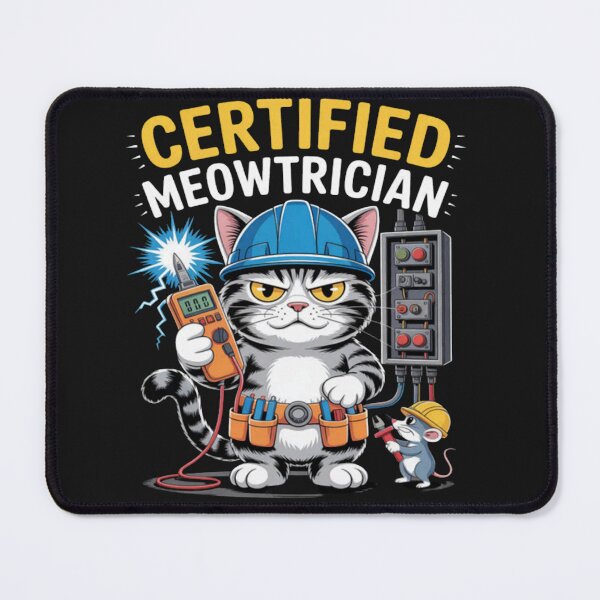 Item preview, Certified Meowtrician Cat Electric Electrician designed and sold by ArnethiaHoward.