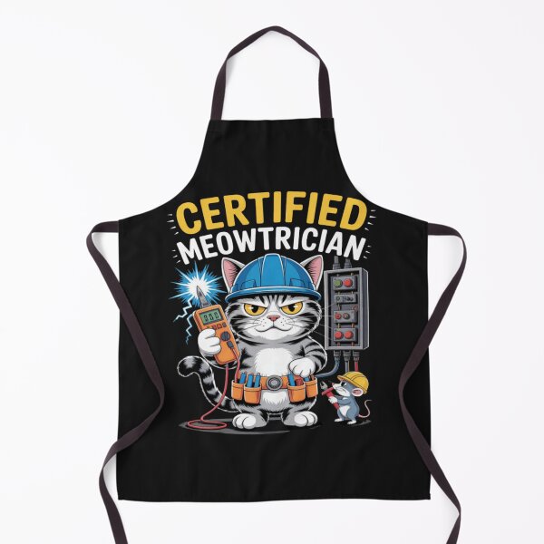 Item preview, Certified Meowtrician Cat Electric Electrician designed and sold by ArnethiaHoward.