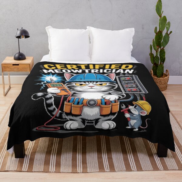Item preview, Certified Meowtrician Cat Electric Electrician designed and sold by ArnethiaHoward.