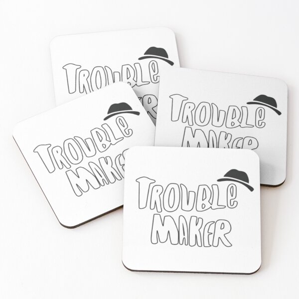 Item preview, Trouble Maker Typography T-Shirt – Funny Cool Design with Hat Icon designed and sold by GraceStokesa.