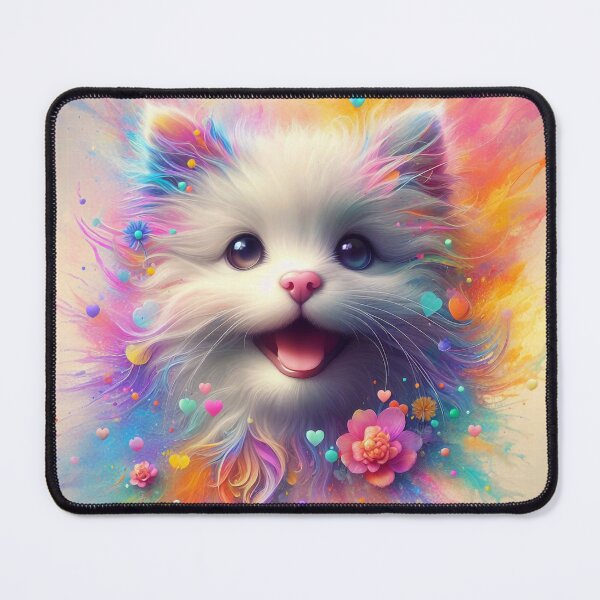 Item preview, Elegant Turkish Angora Cat with Hearts  designed and sold by Cuddle critters.
