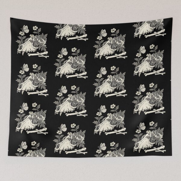 Item preview, Wolf Skull Vulture Culture Skulldog Therian Furry Goblincore designed and sold by Veymoth.