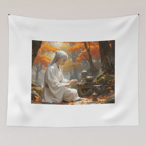 Item preview, "Meditation in the Heart of Eternal Autumn" designed and sold by Schoenenwald — Art Japonais, Zen & Nature.