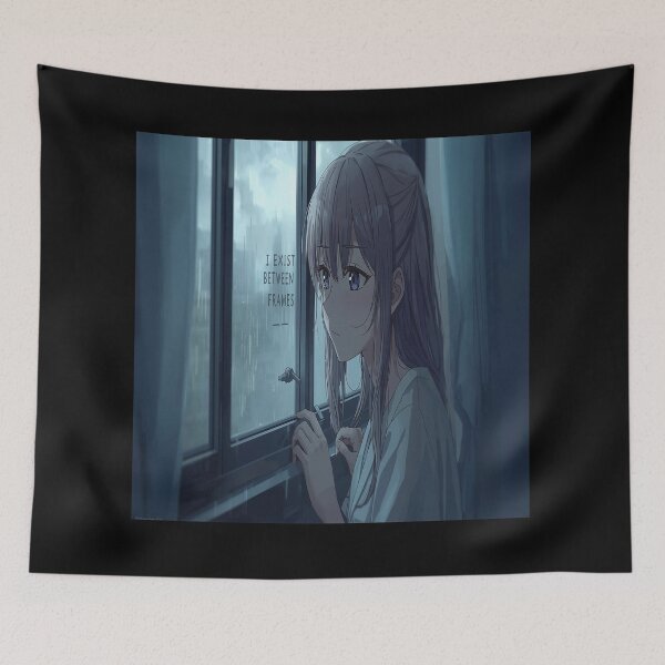 Item preview, I Exist Between Frames – Aesthetic Anime Quote designed and sold by MODENESTY.