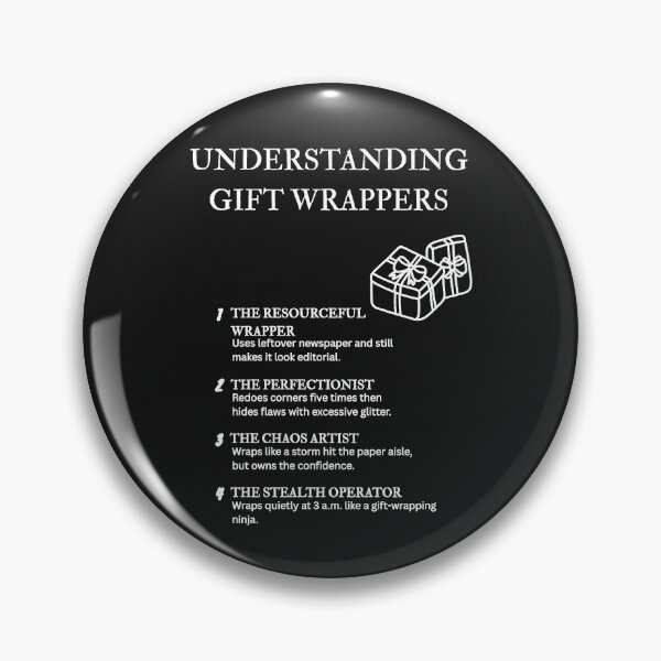 Item preview, Understanding Gift Wrappers – Holiday Wrapping Humor for All – Black designed and sold by PsyFlow35.